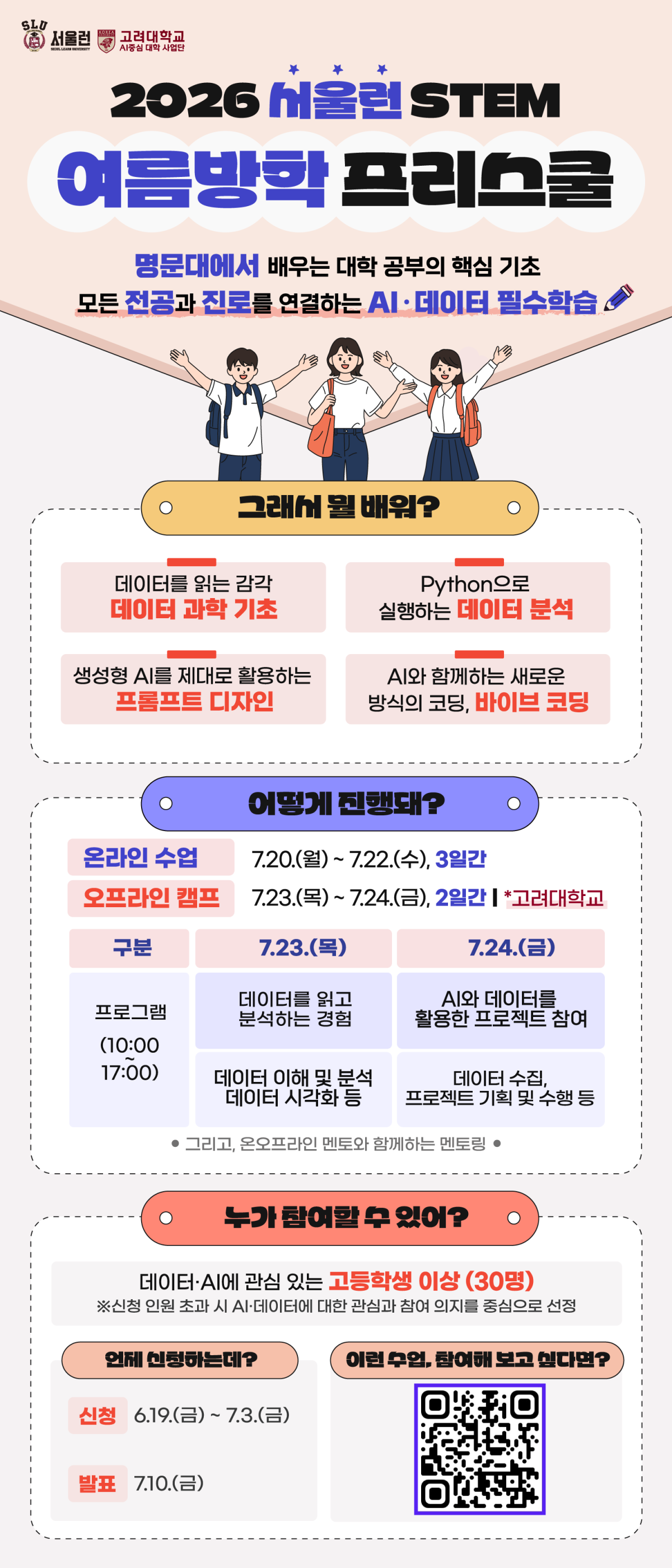 ▲서울런 STEM 여름방학 프리스쿨 홍보 포스터 (서울시)
