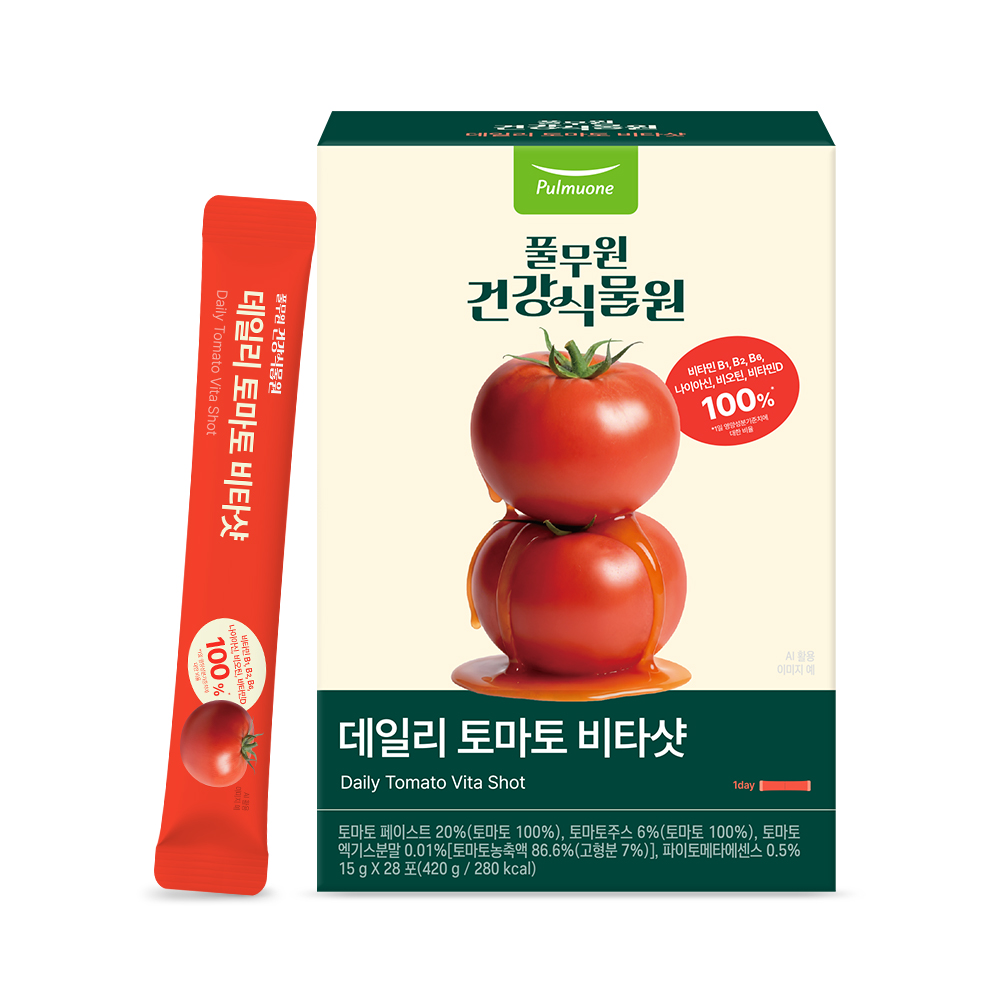 ▲풀무원의 데일리 토마토 비타 샷 제품사진. (사진제공=풀무원)