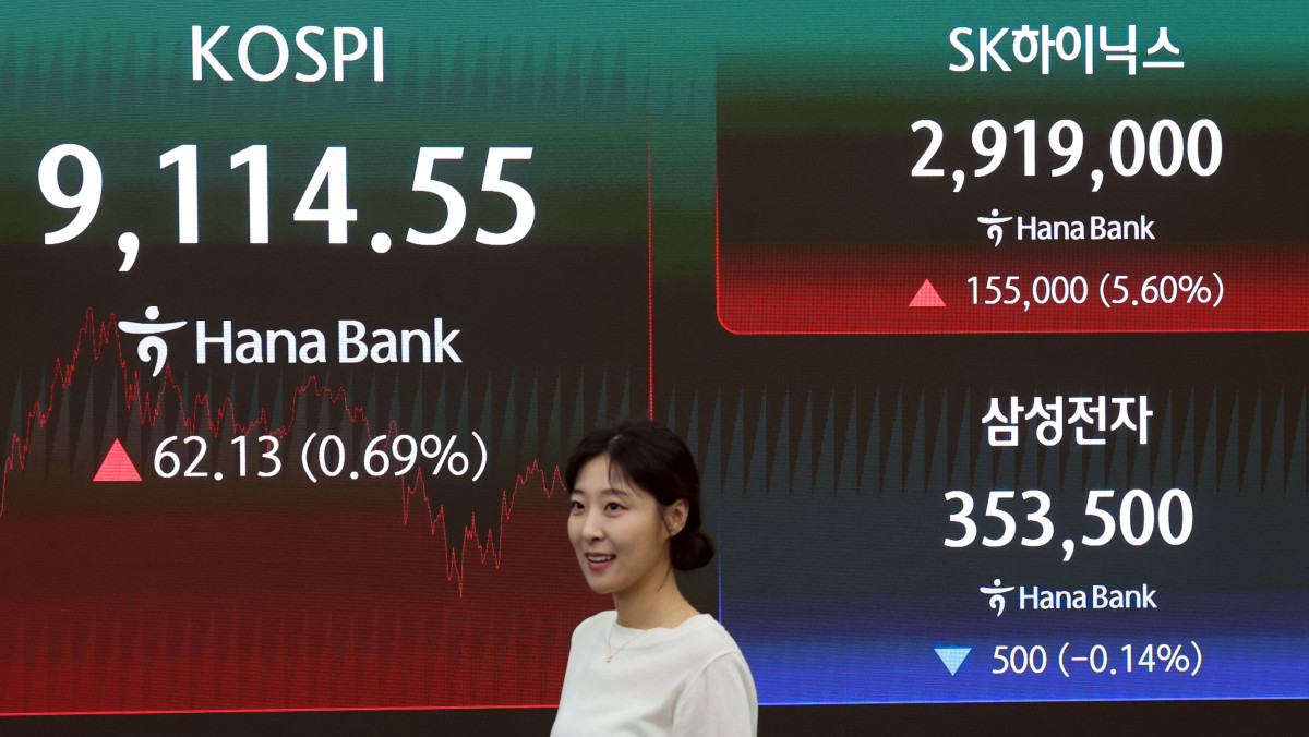 ▲22일 한국거래소에 따르면 코스피는 전 거래일 대비 62.13포인트(0.69%) 오른 9114.55로 장을 마쳤다. (사진= 연합뉴스)
