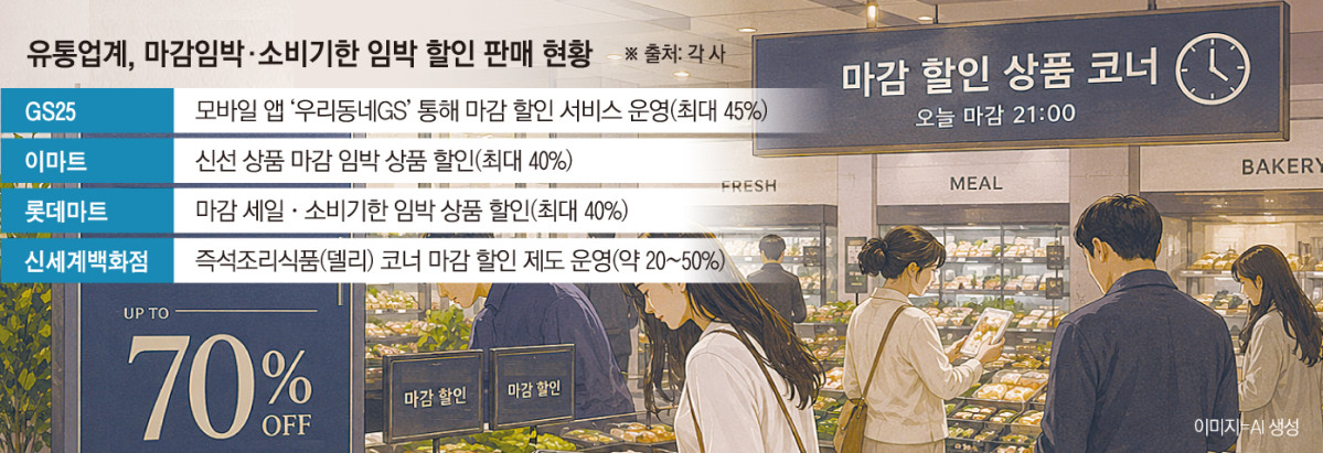 ▲유통업계, 마감임박·소비기한 임박 할인 판매 현황 (이투데이 그래픽팀=손미경 기자)