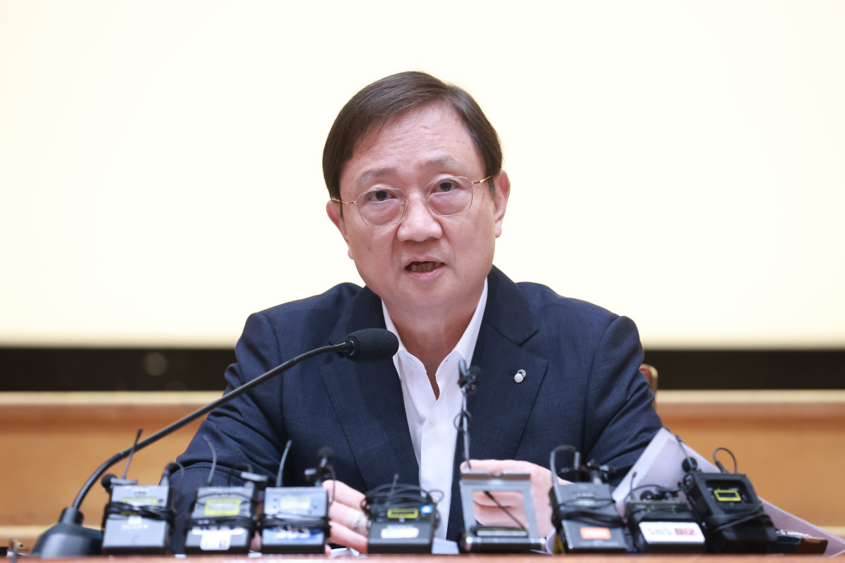 ▲이찬진 금융감독원장이 22일 서울 영등포구 금융감독원에서 열린 출입기자단 간담회에서 발언하고 있다.