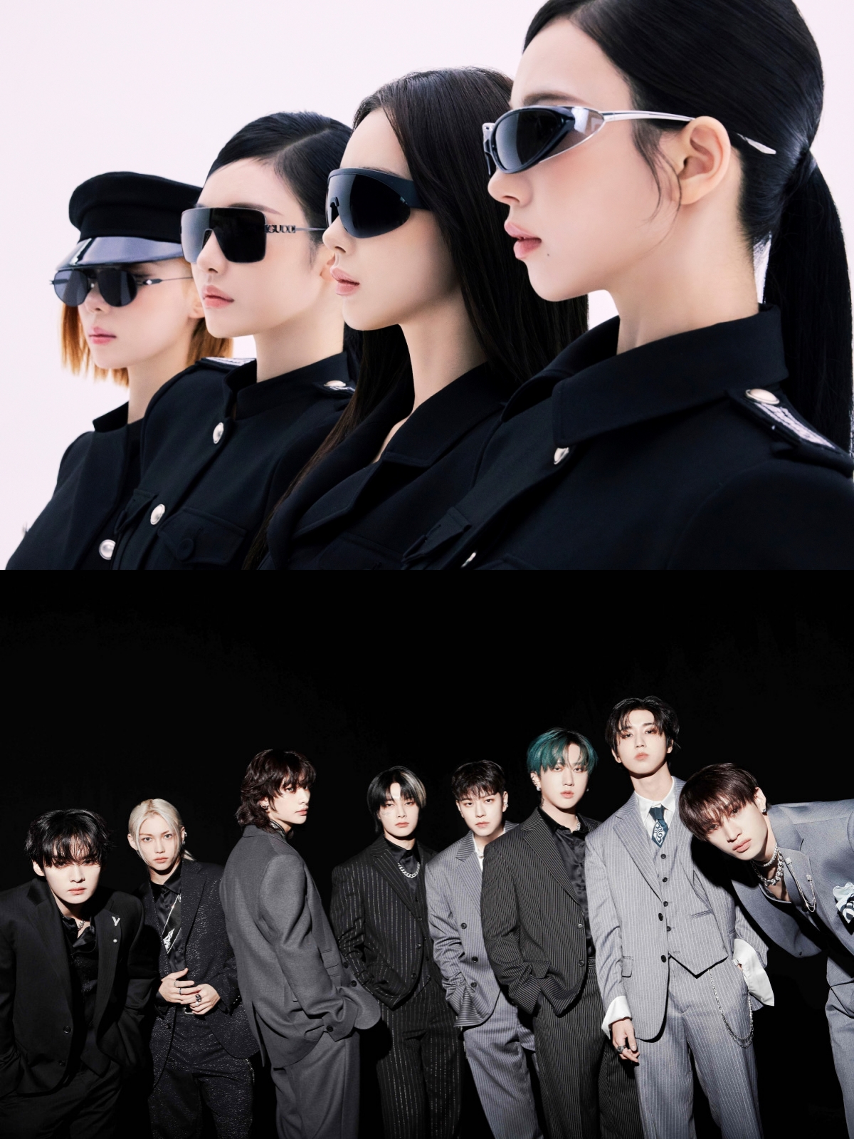 ▲에스파(위), 스트레이 키즈. (사진제공=SM엔터테인먼트, JYP엔터테인먼트)