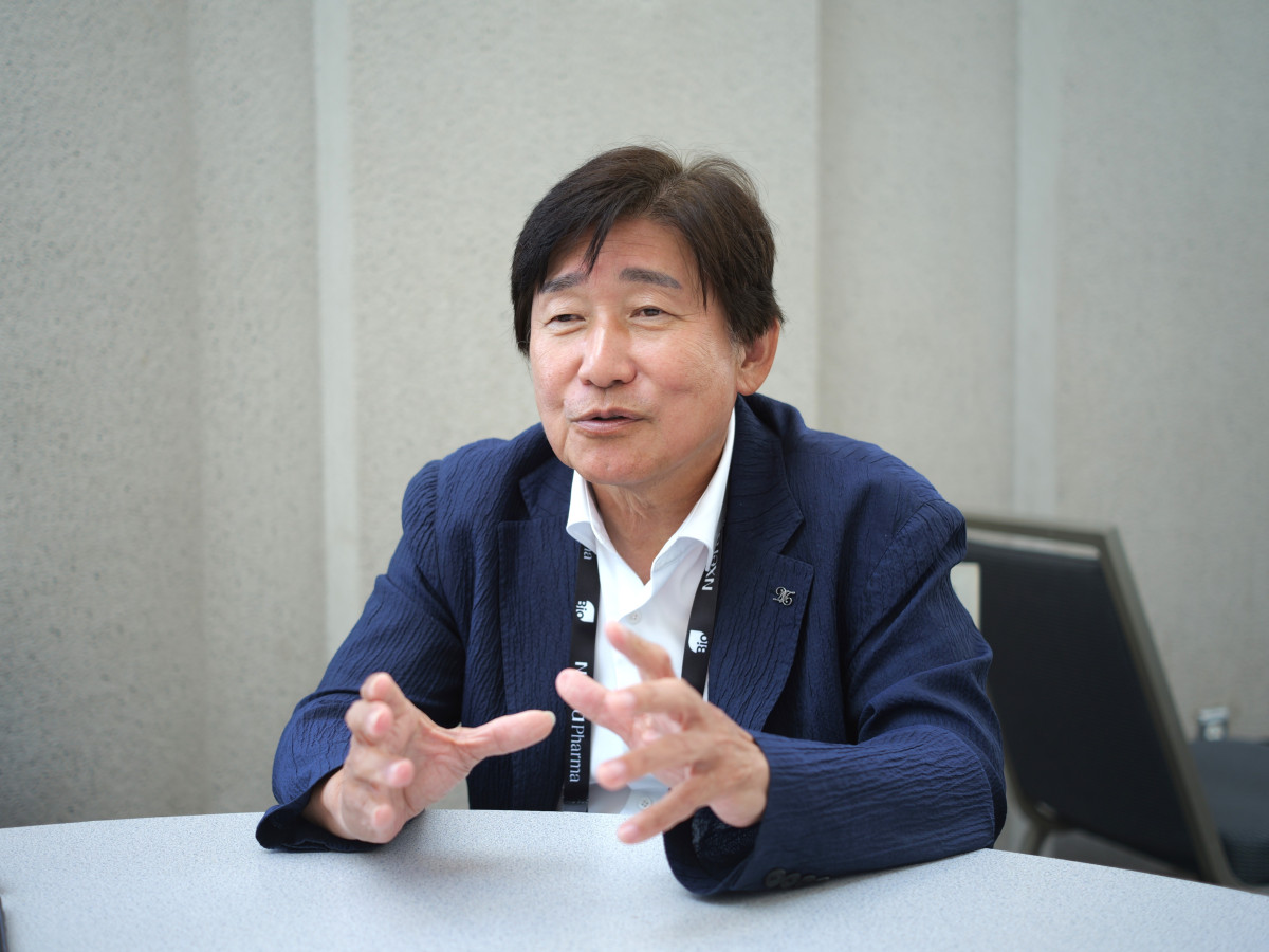 ▲이상훈 에이비엘바이오 대표가 바이오 USA 현장에서 기자들과 만나 한국바이오 산업의 구조적 한계를 진단했다. (사진제공=공동취재단)