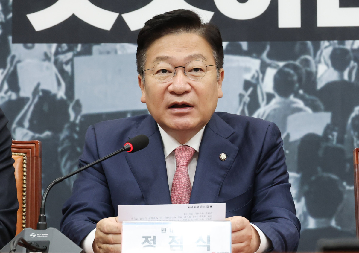 ▲국민의힘 정점식 원내대표가 25일 국회에서 열린 최고위원회의에서 발언하고 있다. (연합뉴스)