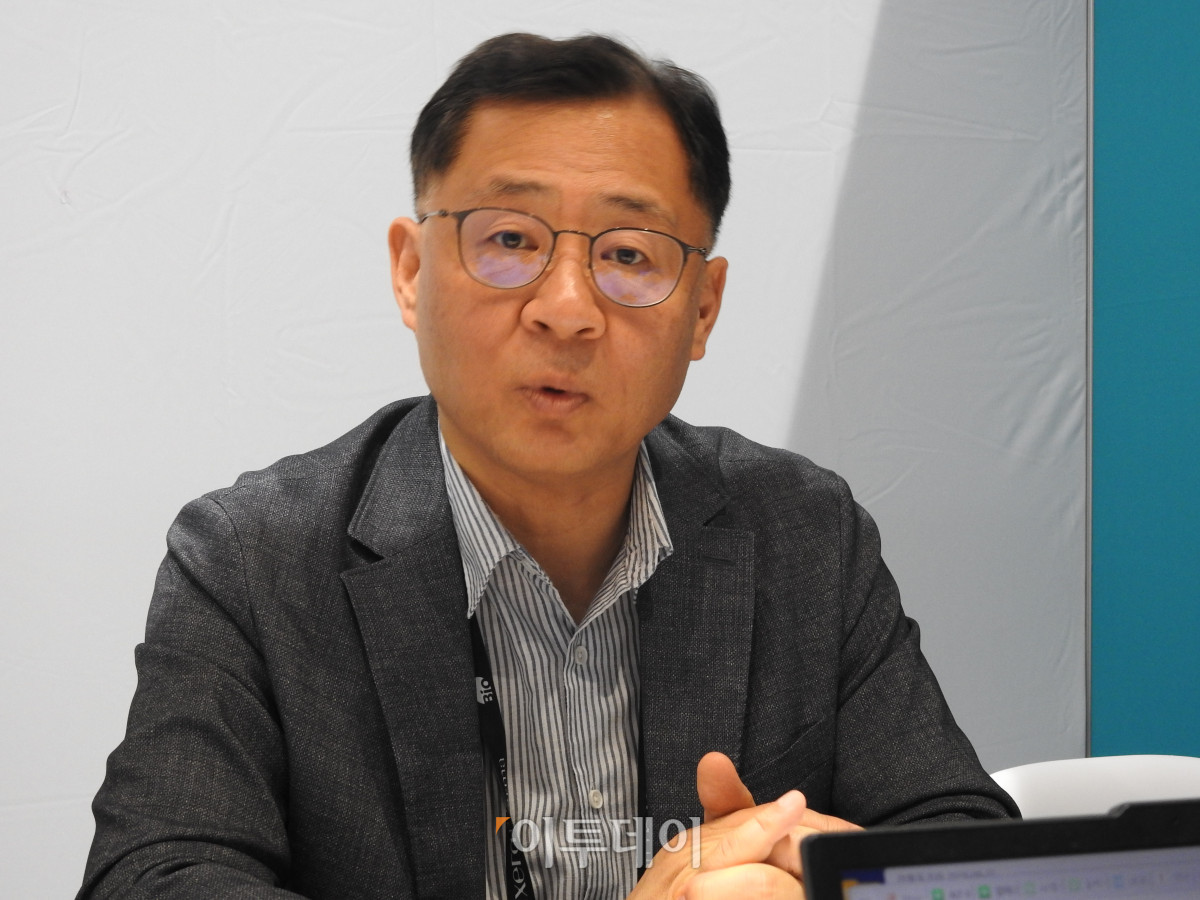 ▲전태연 알테오젠 대표가 바이오USA 행사장에서 본지와 만나 인터뷰를 하고 있다. (노상우 기자 nswreal@)