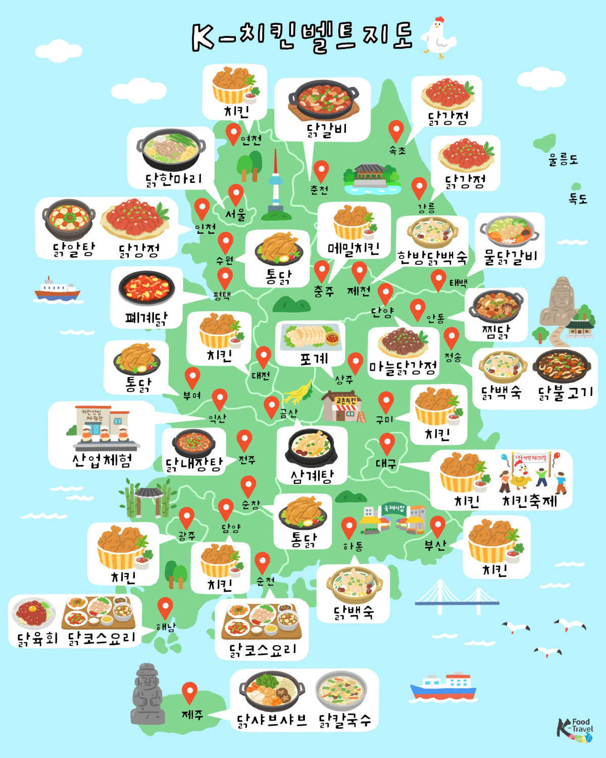 ▲K-치킨벨트 지도 인포그래픽 (자료제공=농림축산식품부)