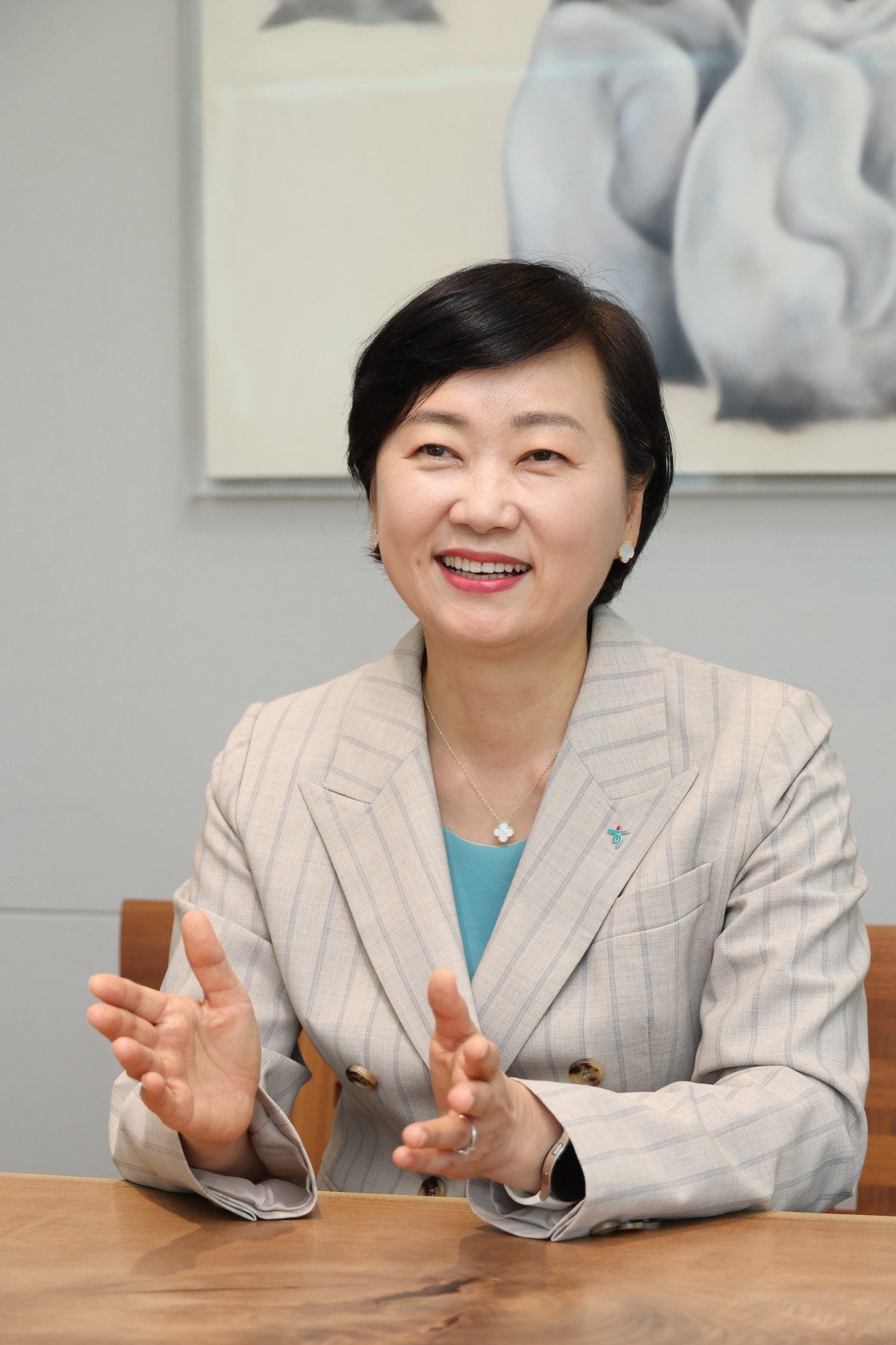 ▲이은정 하나은행 하나더넥스트 본부장이 서울 중구 KEB하나은행 본점에서 브라보마이라이프와 인터뷰를 하고 있다. 고이란 기자 photoeran@