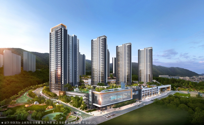 ▲‘센트레빌 아스테리움 거제’ 투시도 (동부건설 제공)