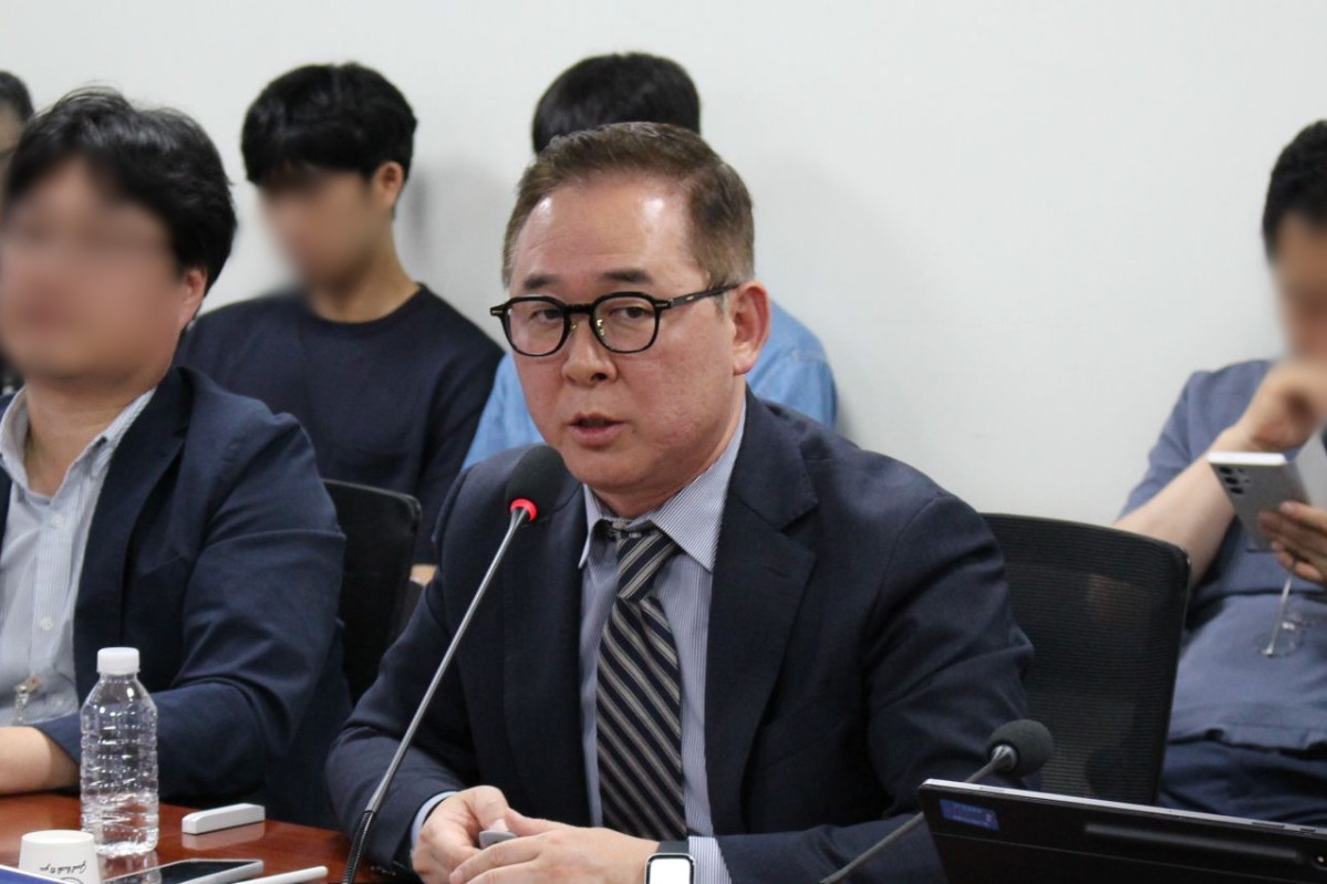 ▲메가존클라우드 김동호 CQO는 ‘Quantum Finance 시대, 대한민국 금융 경쟁력의 새로운 기회’를 주제로 발제했다 (사진=염현주 기자)