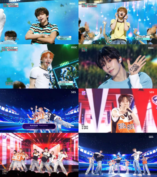 ▲유어즈 (사진출처=MBC ‘쇼! 음악중심’, SBS ‘인기가요’ 방송 캡처)