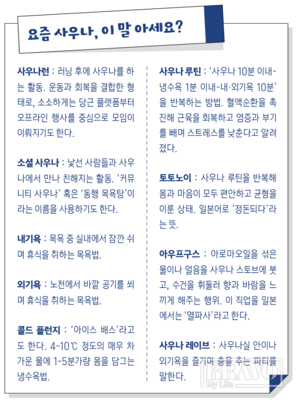 ▲요즘 사우나, 이말 아세요?(그래픽 유영현 기자)