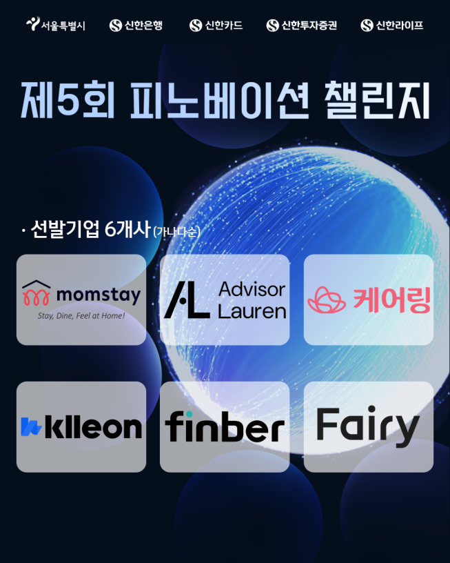 ▲서울시 '제5회 피노베이션 챌린지' 선정사. (자료제공=서울시)