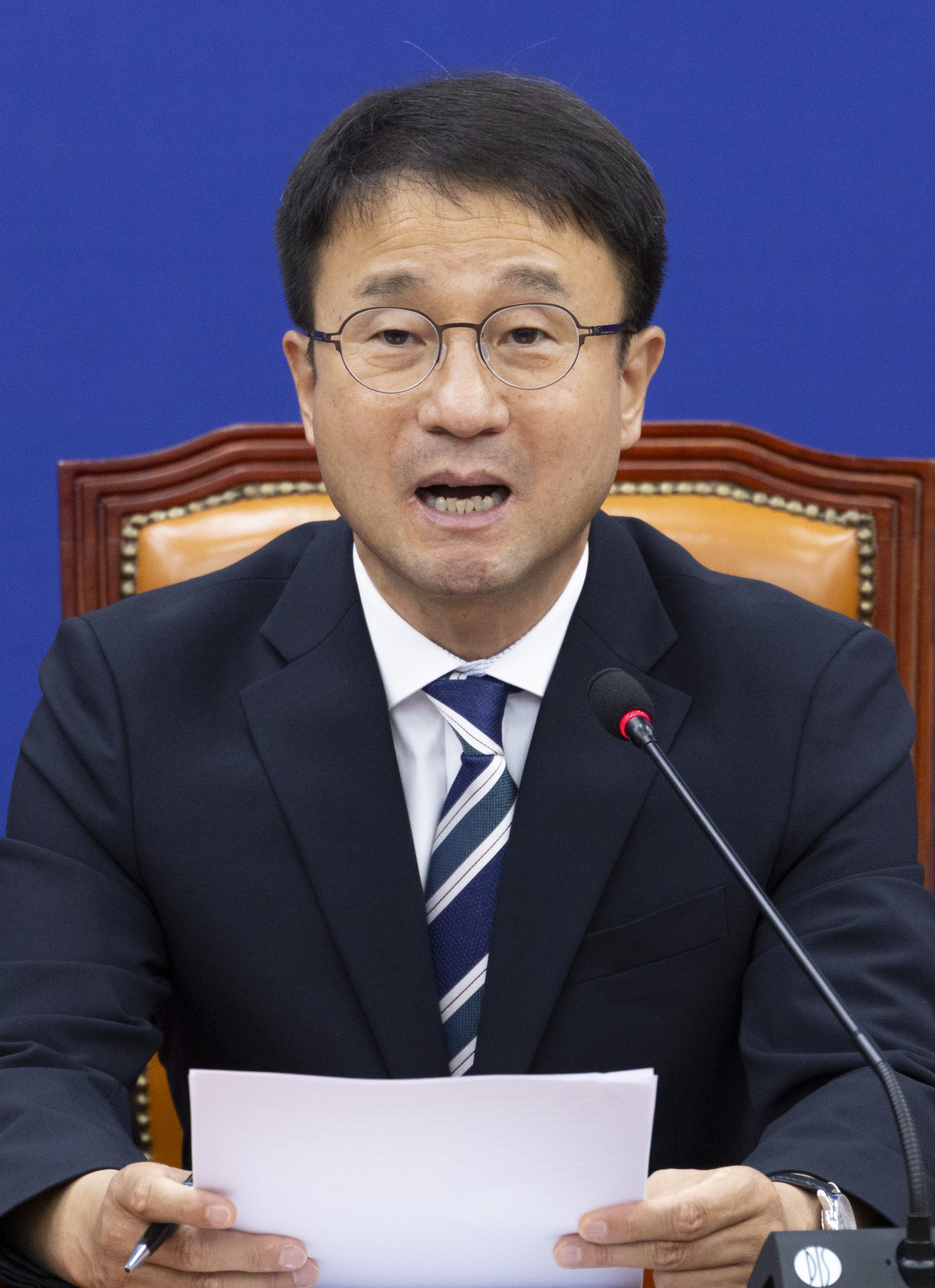 ▲더불어민주당 한병도 당 대표 직무대행 겸 원내대표가 2일 국회에서 열린 정책조정회의에서 발언하고 있다. (연합뉴스)
