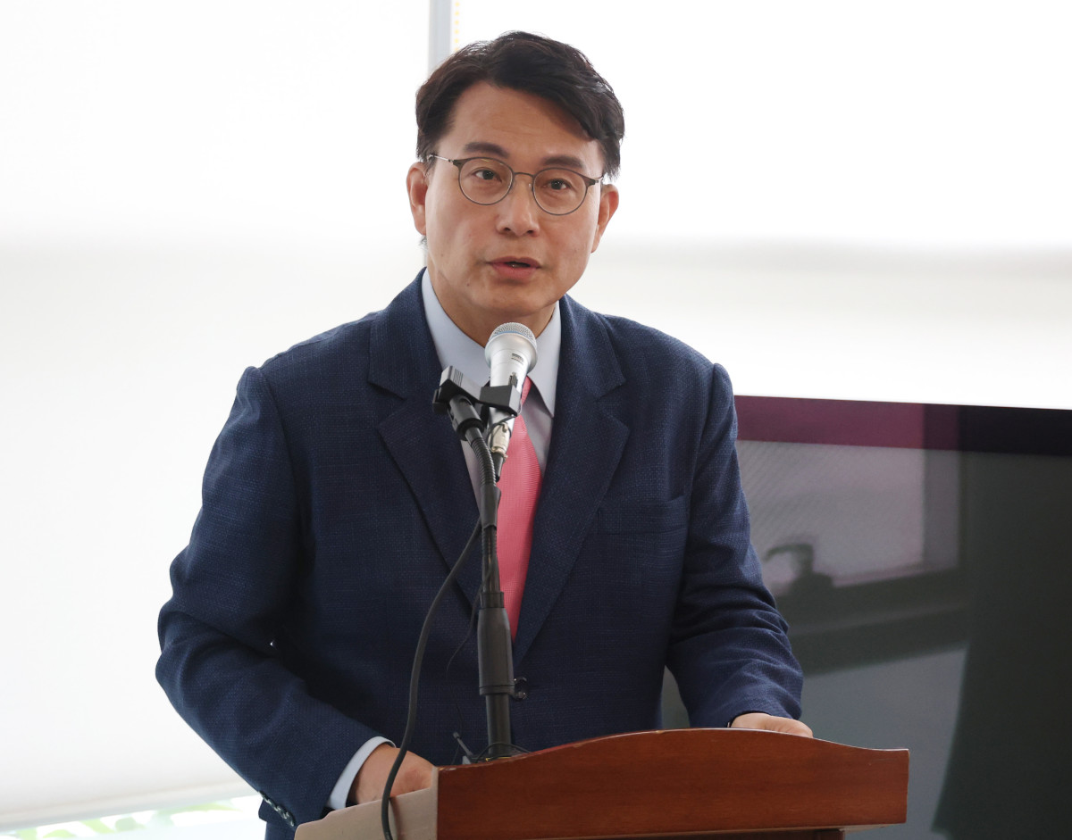 ▲윤상현 6·3 지방선거 투표용지 부족 사태 국정조사특별위원회 위원장이 2일 오전 서울 송파구 선거관리위원회에서 열린 '투표용지 부족 사태 관련 현장보고회'에서 모두 발언을 하고 있다. 국회사진기자단