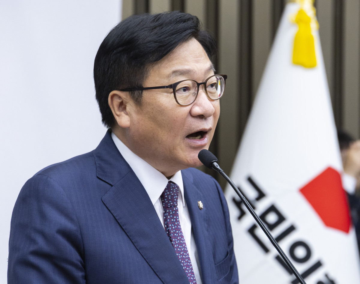 ▲국민의힘 정점식 원내대표가 2일 국회에서 열린 의원 총회에서 발언하고 있다. 국민의힘은 이날 의원 총회에서 지난달 30일 국회 본회의에서 22대 하반기 국회 법사위를 포함한 11개 상임위의 위원장을 투표를 통해 선출한 것을 놓고 향후 대응 방향을 논의할 예정이다. (연합뉴스)