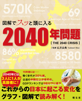 ▲신간 ‘도해로 쉽게 이해하는 2040년 문제’ 표지(쇼분샤 제공)