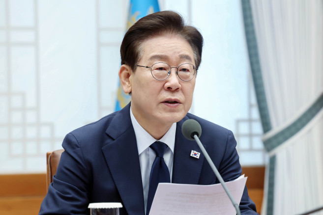 ▲이재명 대통령이 6일 청와대에서 열린 메가프로젝트 민관합동 점검회의에서 발언하고 있다. (연합뉴스)
