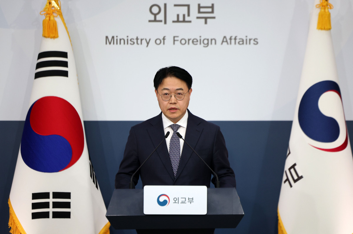 ▲[서울=뉴시스] 김선웅 기자 = 이문배 외교부 부대변인이 22일 서울 종로구 외교부에서 정례 브리핑을 하고 있다. 2026.01.22. mangusta@newsis.com