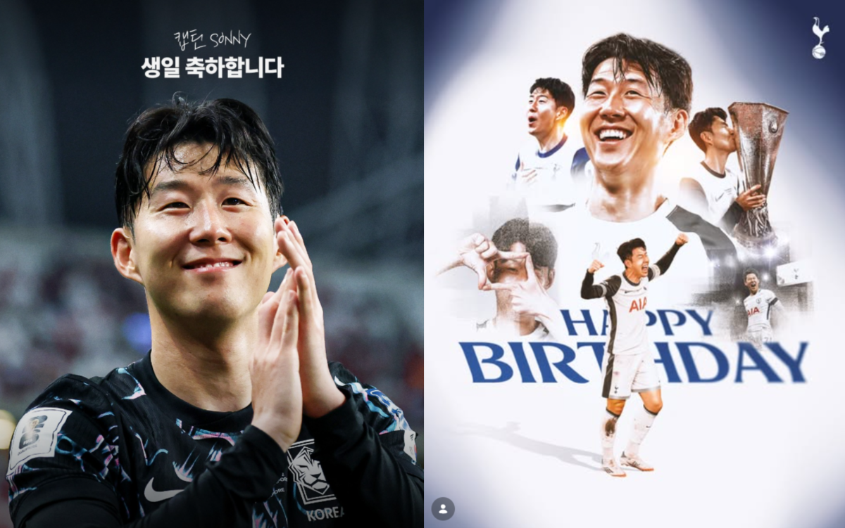 ▲FIFA가 올린 손흥민 생일 축하 게시물(왼쪽)ㆍ토트넘이 올린 손흥민 생일 축하 게시물(오른쪽). (출처=FIFA, 토트넘 공식 SNS 캡처)