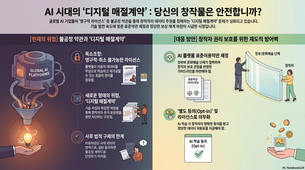 ▲AI 플랫폼 노트북LM에  이번 칼럼의 내용을 인포그래픽 형태로 정리해달라고 요청했다. (노트북LM)
