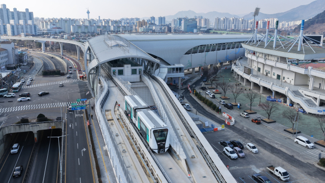 ▲경남도로부터 도시철도운송 사업 면허를 발급받은 양산선. 양산시 제공 (사진제공=양산시)