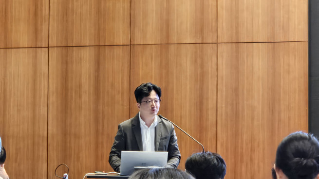 ▲14일 오전 서울 여의도 IFC에서 열린 얼라인파트너스자산운용 기자간담회에서 이창환 대표가 발언하고 있다. (유한새 기자 bird@)