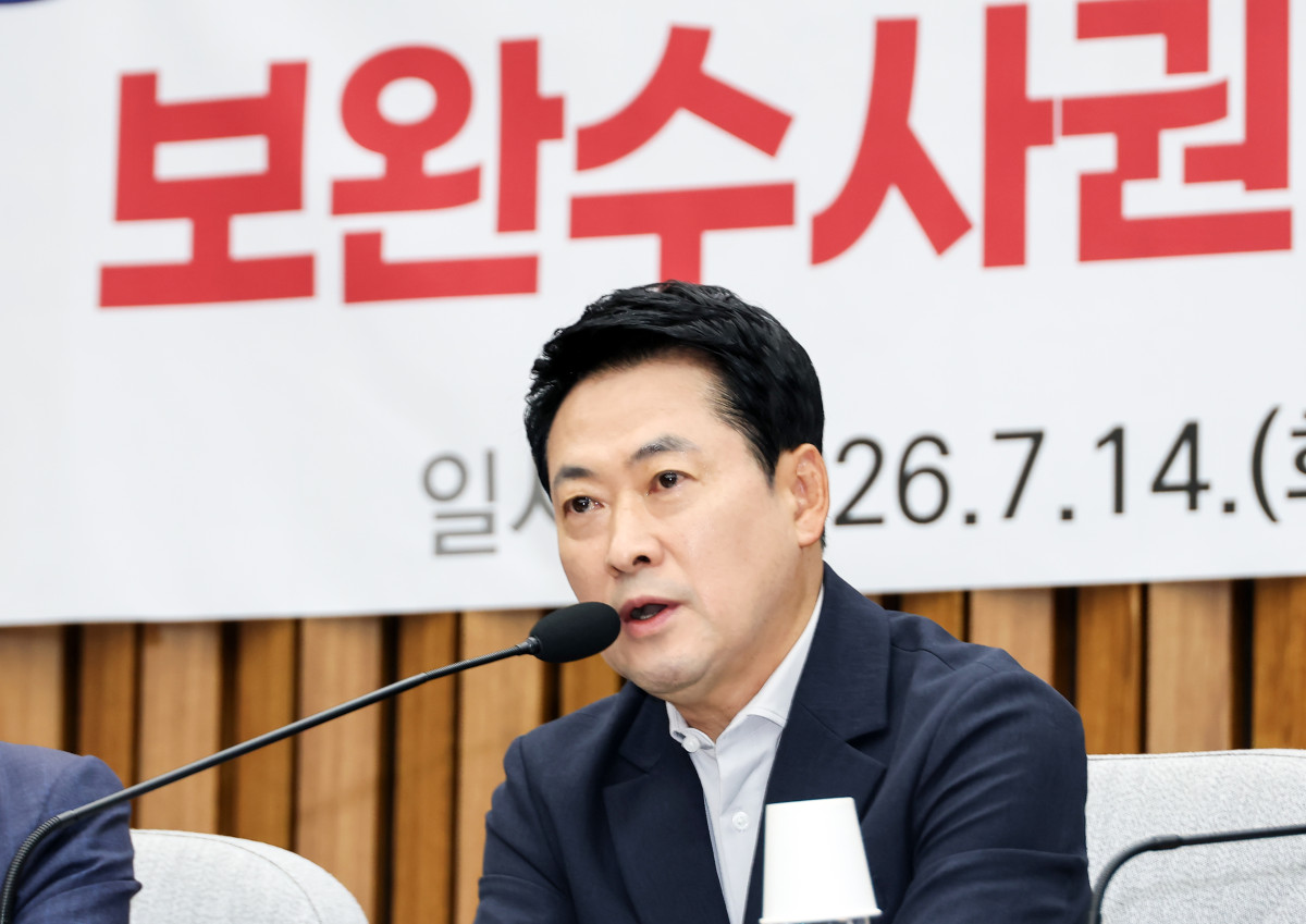 ▲국민의힘 장동혁 대표가 14일 국회에서 열린 '장윤기 사건이 드러낸 수사 공백과 보완 수사권의 필요성' 토론회에서 발언하고 있다. (연합뉴스)