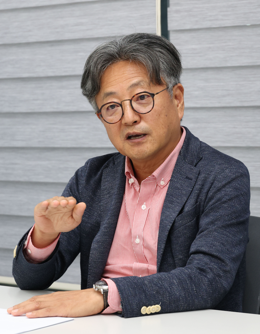 ▲이한주 비스텔리젼스 대표가 13일 서울 서초구 사무실에서 이투데이와 인터뷰를 하고 있다. 고이란 기자 photoeran@ (이투데이DB)