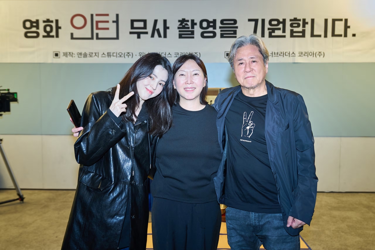 ▲'인턴' 한소희, 김도영 감독, 최민식. (사진제공=워너브러더스 코리아㈜)