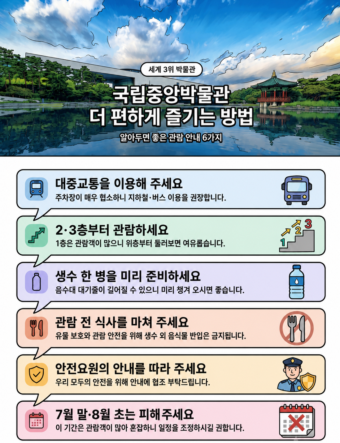 ▲국중박 편하게 즐기는 방법 (자료제공=국중박)