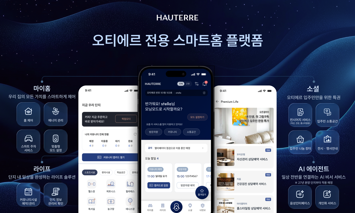 ▲오티에르 전용 스마트홈 플랫폼 이미지 (사진제공=포스코이앤씨)