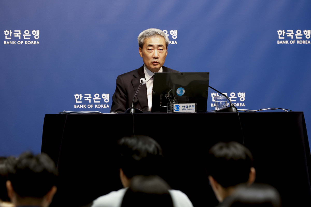 ▲신현송 한국은행 총재가 16일 서울 중구 한국은행에서 금융통화위원회 통화정책방향 기자간담회를 갖고 있다. 사진공동취재단