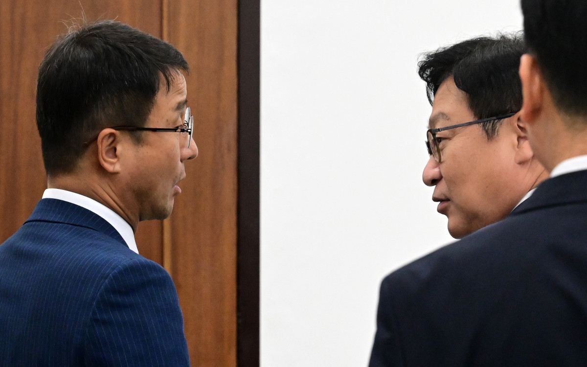 ▲더불어민주당 한병도 대표 직무대행 겸 원내대표와 국민의힘 정점식 원내대표가 14일 국회의장실에서 열린 조정식 국회의장 주재 원 구성 관련 원내대표 회동에 참석하고 있다. (연합뉴스)
