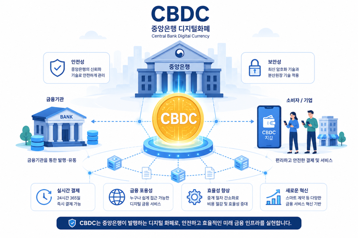 ▲CBDC 개요도 (일러스트=ChatGPT AI 생성)