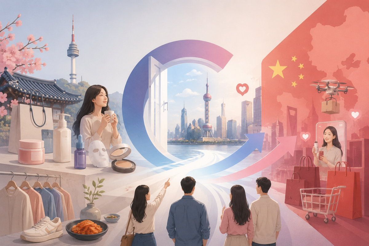 ▲C브랜드의 한국 시장 공세 일러스트 (일러스트=ChatGPT AI 생성 이미지)