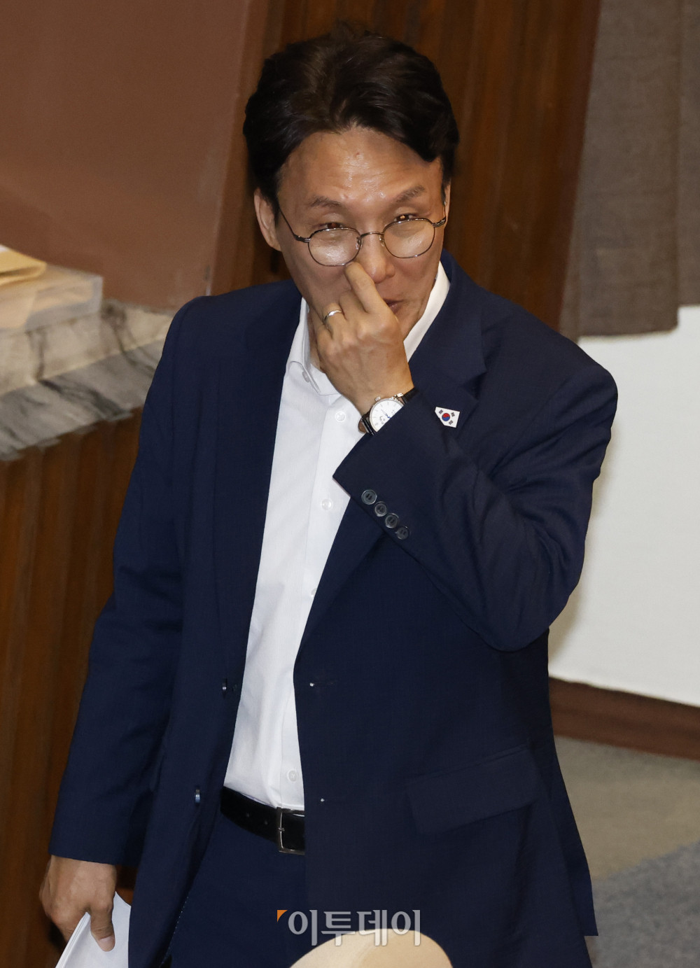 ▲김민석 전 국무총리가 21일 서울 여의도 국회 본회의에 참석하고 있다. 고이란 기자 photoeran@