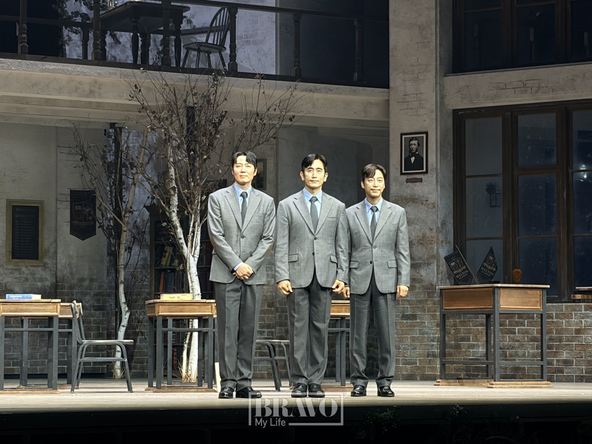▲연극 '죽은 시인의 사회'에서 '존 키팅'역을 맡은 차인표, 오만석, 연정훈 배우(박지수 기자 jsp@)