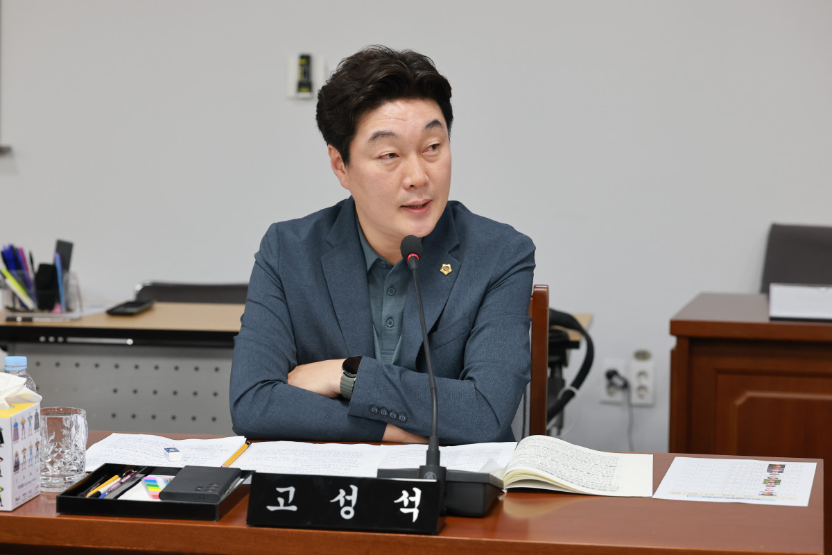 ▲고성석 전남광주통합특별시의원이 상임위원회 업무보고에서 발언하고 있다. (사진제공=전남광주특별시의회)