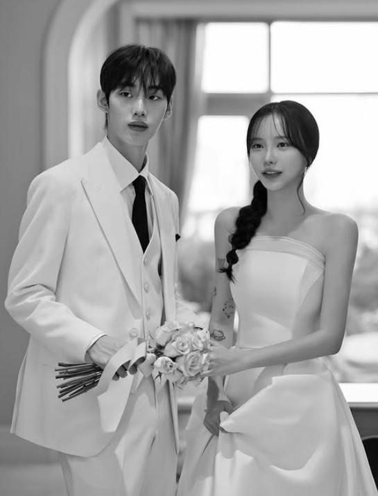 ▲이민석(왼), 한아름송이 부부. (출처=한아름송이SNS)