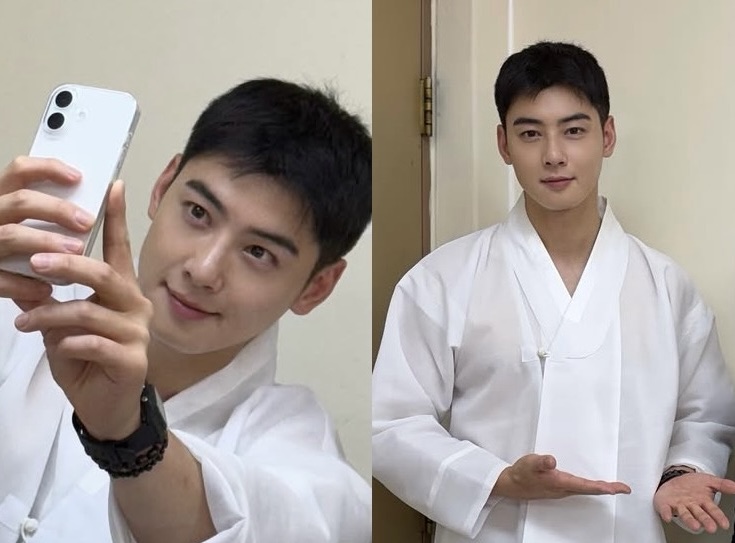 ▲차은우. (출처=신수아 인스타그램 캡처)