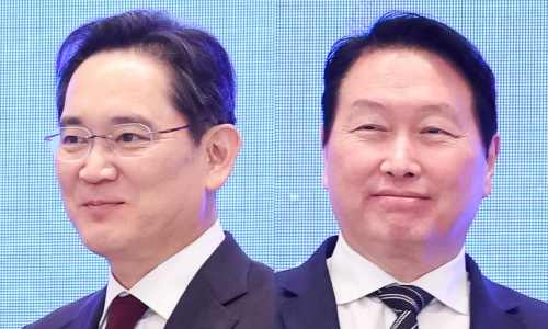 ▲이재용 삼성전자 회장과 최태원 SK 회장 (사진=연합뉴스)