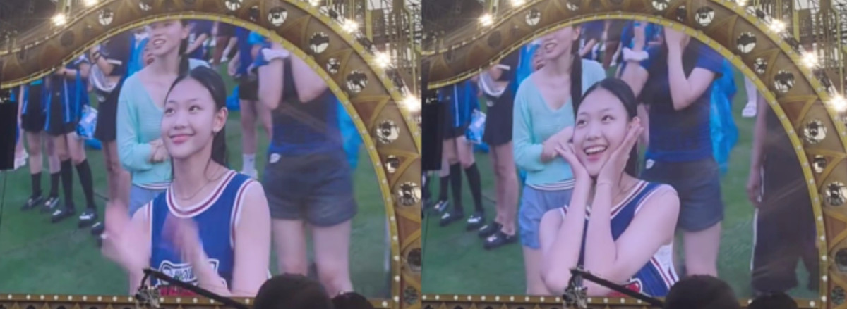 ▲한 여학생이 콘서트 도중 카메라에 잡히면서 싸이가 즉석 캐스팅에 나서 주목받게 됐다. (출처=SNS)