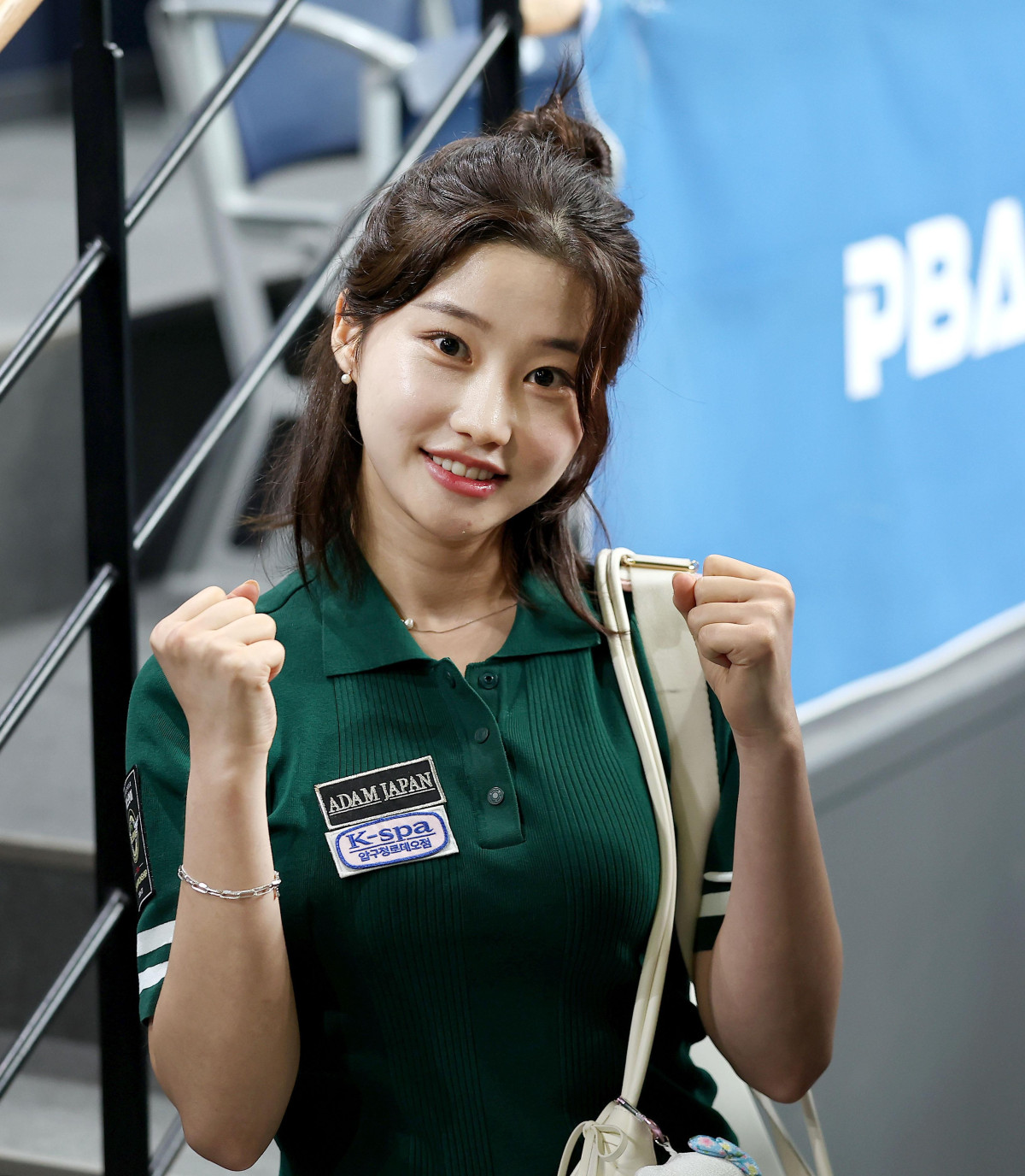 ▲스롱을 꺾고 기뻐하는 조예은. (사진제공=PBA, 연합뉴스)