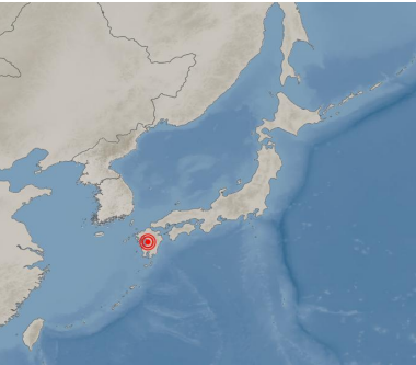 ▲일본 구마모토현 지진 발생지 위치도. (자료제공=기상청)