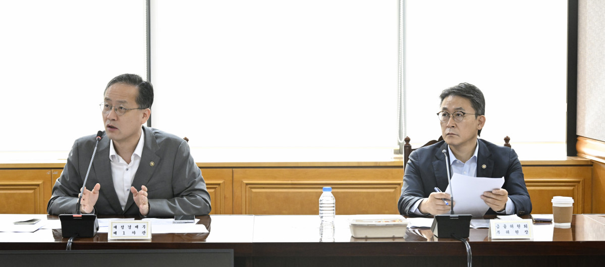 ▲이형일 재정경제부 차관 7월 30일 서울 중구 은행회관에서 '거시경제금융회의'를 주재, 모두발언을 하고 있다. (재정경제부)