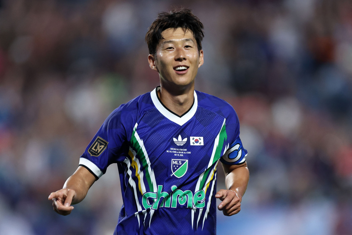 ▲손흥민(LAFC)이 30일(한국시간) 미국 샬럿에서 열린 2026 MLS 올스타전에서 동점골을 터뜨린 뒤 기뻐하고 있다. (AFP/연합뉴스)