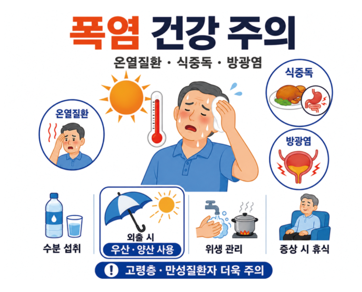 ▲폭염 건강주의 (사진제공=온병원)