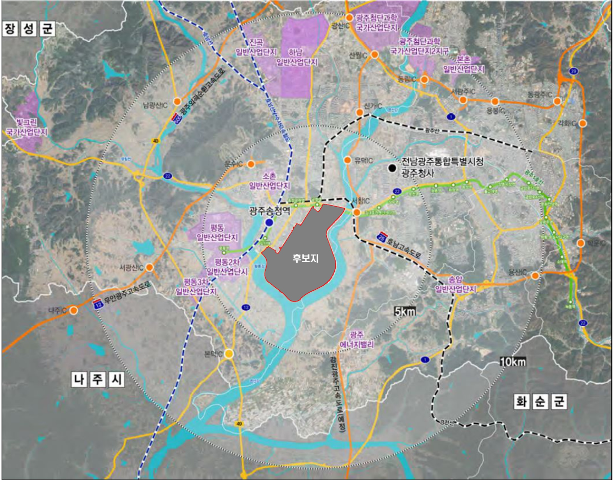 ▲호남권 반도체 첨단 국가산업단지 위치도. (사진제공=한국토지주택공사)