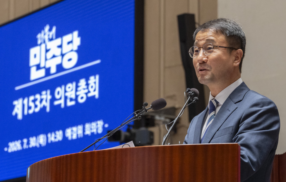 ▲의원 총회에서 발언하는 한병도 대표 직무대행 (연합뉴스)