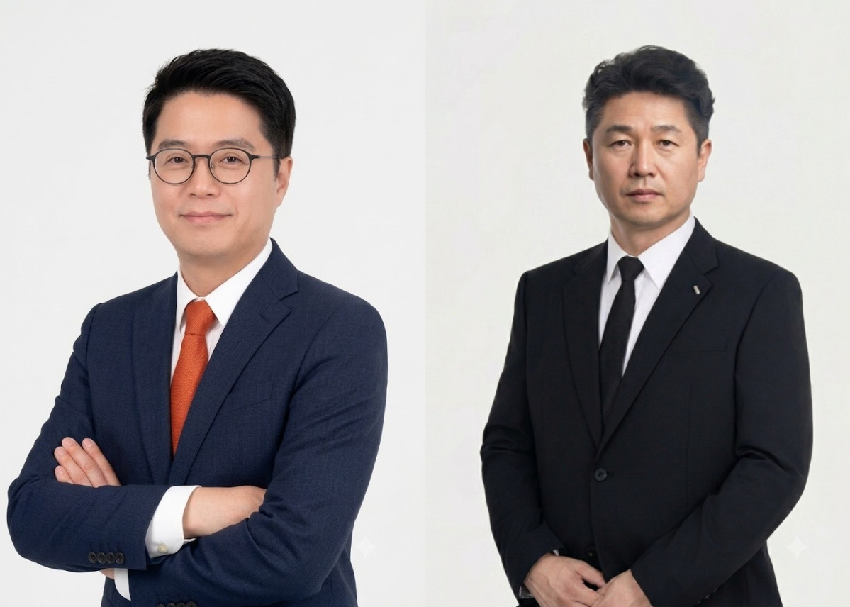 ▲탁성범 전무(왼쪽)와 신동준 상무. (사진제공=제이앤피메디)